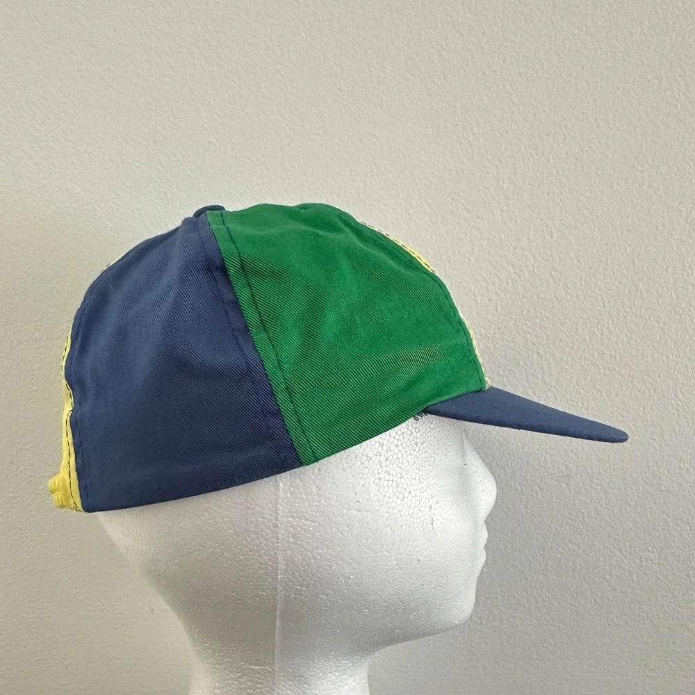 Vintage 1992 Barney Dinosaur Kids Hat Cap One Size Colorblock Cotton 90s TV Show